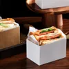 Kraftpapier-Sandwich-Wickelbox, dicke Eier-, Toast-, Brot-, Frühstücksverpackungsboxen, Burger-Teatime-Tablett