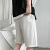 Mannen shorts solide chic allmatch zomer dunne flodderige rechte ins casual broek voor mannelijke harajuku eenvoudige mannen kleding 220526