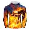 Men's Sweaters Cody Lundin 3D Digital Printing Pullovers With Hat Hoodies Gym Sweatshirts Animal Bodybuilding Sportwear MMa Rashguard Hoodie