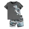 Ensembles de vêtements Camouflage Bébé Garçons Vêtements Costume Été Dino T-shirts Camo Shorts Pantalon Casual Garçon Tenue Coton Tops 6 9 12 18 24MClothing