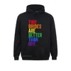 Heren Hoodies Sweatshirts Kappen Twee bruiden zijn beter dan een schattige lesbische bruiloft cadeau T-shirt zomer lange mouw mannen aangepast grappig