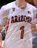 Le basket-ball universitaire porte NCAA Arizona Wildcats # 2 Brandon Williams 3 Dylan Smith 4 Chase Jeter Jemarl Baker Jr. 10 Bibby Ayton Iguodala Deandre Mike Andre Jersey