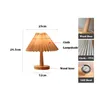 Decorative Objects & Figurines Usb Vintage Pleated Lamp Dimmable Korean Table Light With Led Bead White Warm Yellow For Bedroom Living Room