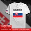SLOVENSKO pays drapeau t-shirt république slovaque slovaquie T maillot personnalisé Fans bricolage nom numéro marque ample T 220616