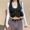 Women's Tanks & Camis Punk Style Corsetier Women's Dressy Waistcoat Racerback Vest Vintage U-shaped Neck Steampunk Jacquard Weskit Chic