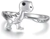 Anneaux de mariage créatif mignon dinosaure réglable anneau mode vacances cadeau pour les femmes rétro Hip Hop Goth Style bijoux mariage