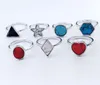 Imitation Turquoise Ring mix stars love Geometry Lady / girl Fashion bijoux mix style 100pcs / lot