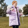 Nieuw warm 80% witte eend down jas voor meisje winterkleding kinderen dikkere bovenkleding kleding parka kinderjas snowuit 5-16y j220718