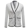 Elegant Womens Blazers Grey Black Long Sleeve Notched Single Breasted Suits Pockets Slim Female Office Work Coats Clothing