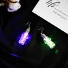 Accueil Mode Bijoux LED Ampoule Boucles D'oreilles Crochet D'oreille Coloré Transparent Hiphop Rock Discothèque Fête Pour Les Femmes