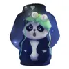 HARAJUUKU Damskie bluza dziewczęta Kawaii 3D zwierzęcy druk bluza śliczna panda cat lion bluza bluza damska bluza xxs-4 l220704