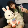 25cm Soft cute rabbit soothe sleep with doll sitting little white rabbit plush toy dolls children's birthday gift