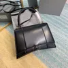 Bolsa de grife feminina Bolsa de grife de luxo Sacola de grife Pacote meia-lua Crocodilo tecido liso Letra Interior com zíper Bolsa de bolso Bolsa feminina Bolsa de compras