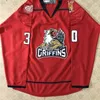 CeUf 30 Tom McCollum Grand Rapids Griffins Hockey Jersey stitched Customized Any Name And Number Jerseys