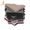 Haute qualité mouchoir foulards mouchoirs Vintage laine mouchoirs hommes poche carré rayé solide Hanky 23 23cm