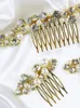 Headpieces Luxury Rhinestone Bridal Hair Comb 3PCS Wedding Jewelry Set Bride Clips For Party Headdress Women Ornaments
