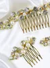 Headpieces Luxury Rhinestone Bridal Hair Comb 3PCS Wedding Jewelry Set Bride Clips For Party Headdress Women Ornaments