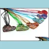 Colares pendentes pingentes j￳ias coloridas misturadas por atacado de murano lampwork de vidro milefiori cora￧￣o dha7e