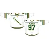 Nik1 Aangepaste 1986 87-1993 94 OHL Heren Dames Kinderen Wit Zwart Groen 2012 13-Pres Stitched London Knights s Ontario Hockey League Jerseys