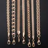 585 Rose Gold Farbe Frauen Herren Halskette Fuchsschwanz Bordstein Weben Seil Schnecke Link Fischgräten Perlen Perlenkette 5060 cm Schmuck 220727