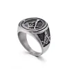 Ze Stali Nierdzewnej Męski Pierścień Freemaoson Masonic Silver Black Pierścienie Bezpłatne Mason Masoniczne Emblematy Biżuteria Klejnot Prezent