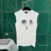 Mode Frauen T-Shirts Tops ärmellose Weste hochwertiges Cchen Designer-Baumwoll-T-Shirt heißer Diamantdruck weibliches dünnes Polo-T-Shirt T-Shirt-Logo