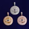 Iced Out CZ Round Eye Eye Netlaces Men Hip Hop Jewelry Gold Silver Color