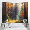 Sunshine Woods Landscape Decorative Wall Rugs Art Deco Blanket Curtains Hanging Home Bedroom Living Room J220804