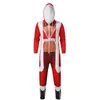 Männer Trainingsanzüge 2022 Weihnachten Cosplay Kostüm Sets Paar Mit Kapuze Hause Service Drucken Party Sport Sweatsuit Set #3