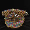 Bérets de luxe pour femmes, chapeau militaire, fait à la main, Punk, rivets, paillettes, capitaine brûlant, sergent, perle, Rave, partie du Festival, HatBerets302h