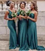 2023 robes de demoiselle d'honneur vert émeraude une épaule longueur de plancher de sirène avec robes de demoiselle d'honneur robes formelles élégantes GJ02229949495