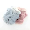 Falsche zwei Stücke kariertes Design warme Pullover für Hunde Herbst- und Winterhundkleidung mit Buttom Dog -Outfit Pink Blue L220810