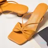 sandals summer new fashion ladies high heels shoes solid color sexy leather yellow bow decorative shoes