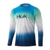 Huk Fishing Shirt UPF 50メン通気性クイックドライフィッシングシャツ長袖UV保護スウェットシャツ夏の釣り服220815