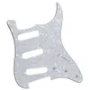 Placa de arranhões para pickguard de guitarra elétrica 4Ply SSS 11 furos branco perolado com parafusos