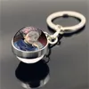 Keychains Jujutsu Kaisen Anime Figure Gojo Satoru Fushiguro Megumi Cosplay Glass Ball Pendant Key Chain For Women Men KeyringKeychains Fier2