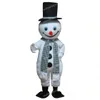 Halloween Snowman Mascot Costume de desenho animado Personagem Carnival Festival Dresses Fanche adultos Tamanho de Natal