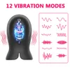 Glans Vibrator Sexy Toys for Men Masturbator Penis Extender Ejaculação Retardada Produtos para Adultos Trainer 12 Modos