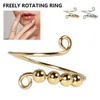 Angstring für Mädchen Frauen Zappeln Perlen Zappel Ring Spinner Single Spiral Spiral Fidget Ring Perlen drehen Ly Anti Stress311K