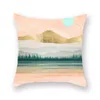 وسادة / وسادة الزخرفية الوردي المائية طباعة المناظر الطبيعية سلسلة أريكة غطاء البوليستر ديكور المنزل