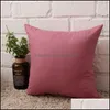 Pillow Case Bedding Supplies Home Textiles Garden Ll Cushion Ers Solid Colors Thin Bed Christmas Living Room Dec Dhecu