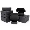 10pcs Kraft Black White Party Party Party Box Soap Carton يدعم الحجم المخصص والطباعة 220706