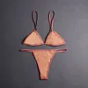 2022 Sexy Embroidery Bikini Set Brand Letters Swimwears Designer Metal Chain High Quality Ladies Backless Split Swimsuit