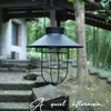 Solar Lantern Lamp Outdoor Hanging Waterproof Vintage Metal Solar Garden Lights with Tungsten Bulb Decorative for Patio Backyard