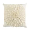 Coussin / oreiller décoratif couloir une couleur solide confortable couverture de canapé de fleur artificiel épissage de coussin zipper invisible pour el