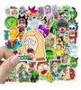 50pcs poster Small waterproof Skateboard stickers funny animation anime For notebook laptop bottle Helmet car sticker PVC Guitar DIY Decals