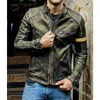 Men's Fur & Faux 2022 Spring Autumn Men PU Leather Jacket Casual Slim Distressed Vintage Man Motorcycle Outerwear Coat Windbreaker Camperas