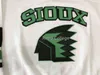 C26 Nik1 North Dakota Fighting Sioux University White Hockey Jersey Men's Embroidery Stitched任意の数字と名前Jerseys