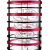 Bong a bicchiere rosso da 16,26 pollici con percolatore a cupola e bobina, giunto femmina da 14 mm