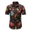 Men's Casual Shirts Mens Vintage Floral Hawaiian Aloha 2022 Summer Short Sleeve Button Down Beach Shirt Men Party Holiday Vacation ClothesMe